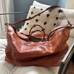 Vintage Leather Duffle Bag